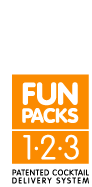 Fun Packs 1-2-3. Patented Cocktail Delivery System